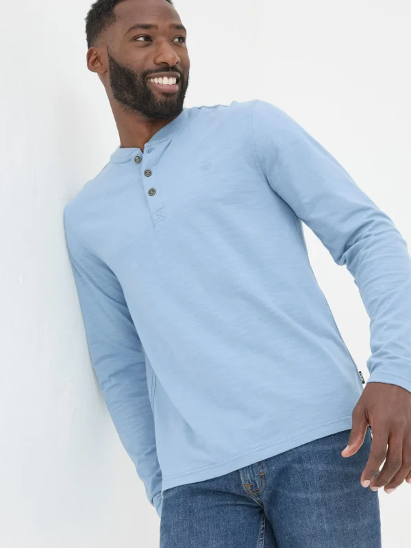 Woodside Long Sleeve Henley T Shirt*FatFace Cheap