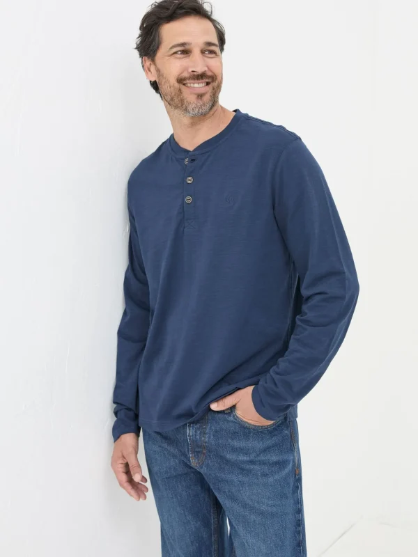 Woodside Long Sleeve Henley T Shirt*FatFace Hot