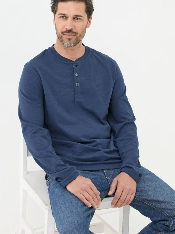 Woodside Long Sleeve Henley T Shirt*FatFace Hot